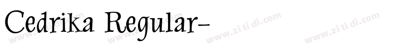 Cedrika Regular字体转换